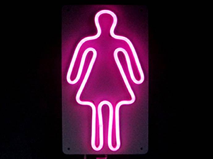 neon WC Pani 13x24 cm