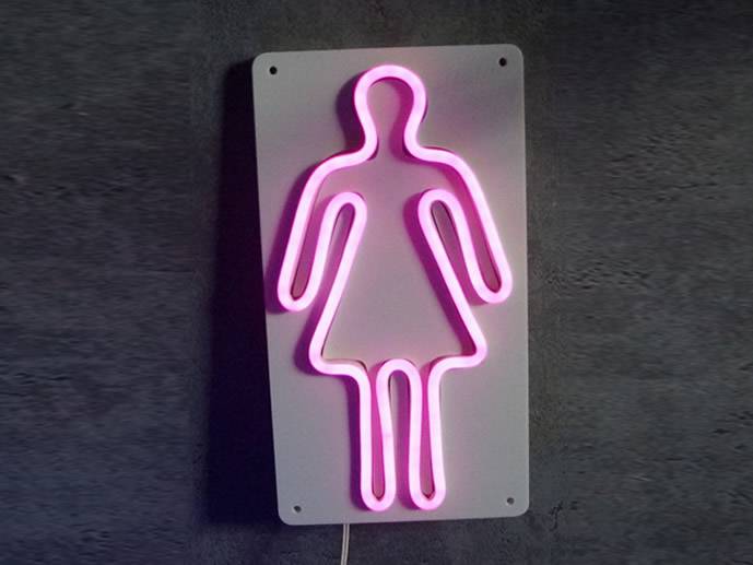 neon WC Pani 13x24 cm