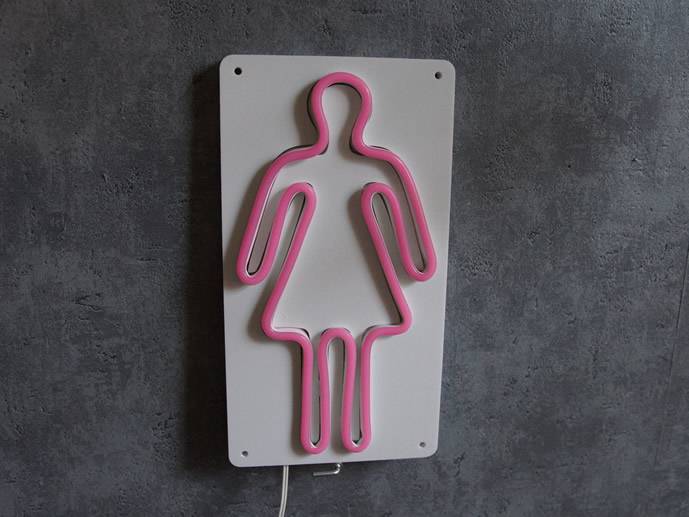 neon WC Pani 13x24 cm