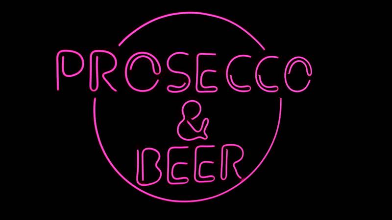 neon Prosecco & Beer 95x71 cm