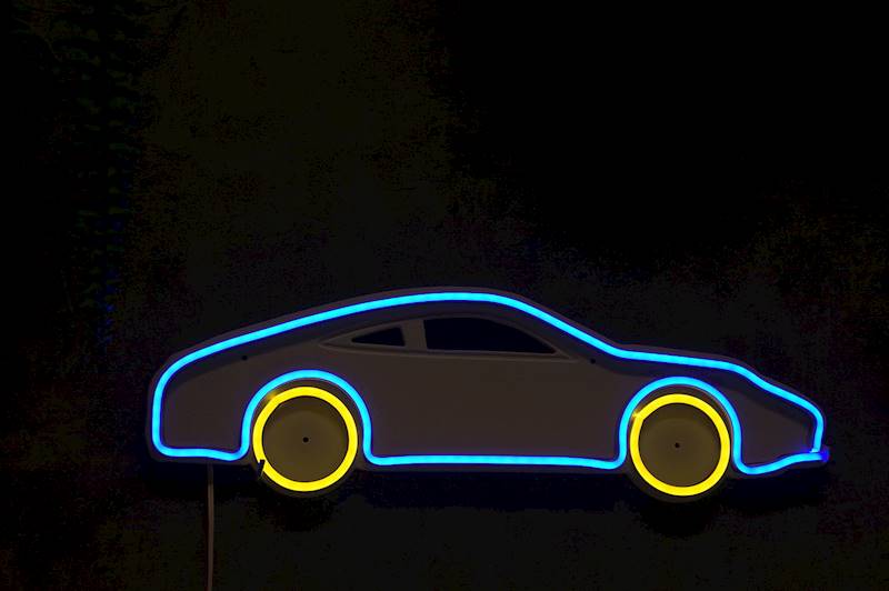 neon samochód Porsche 911 47x15cm