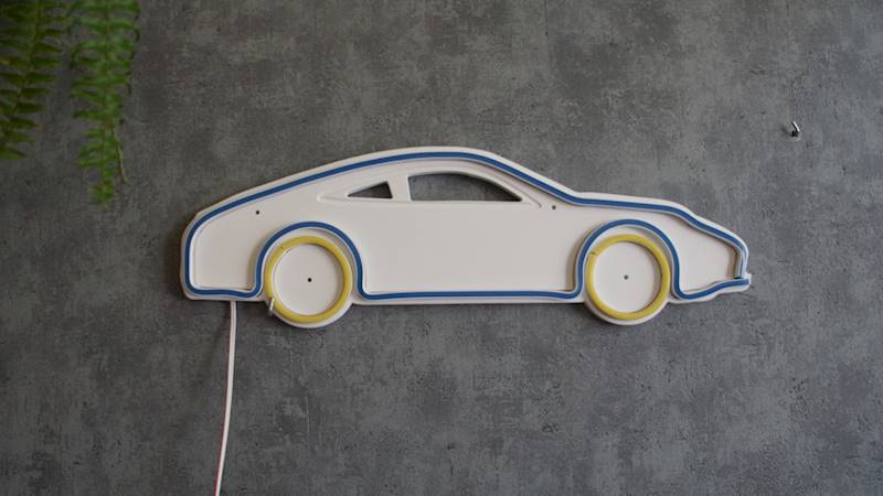 neon samochód Porsche 911 47x15cm