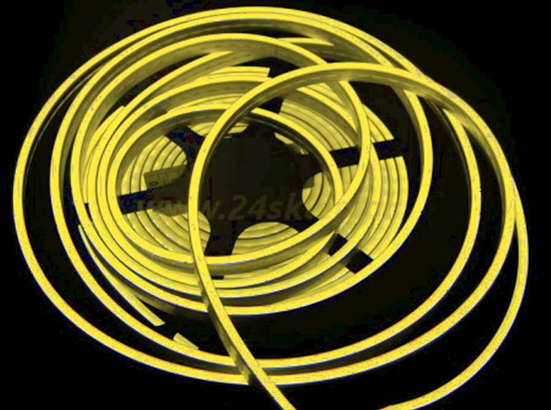 płaski neon LED Flex cięty co 1cm Cytrynowy 1m 