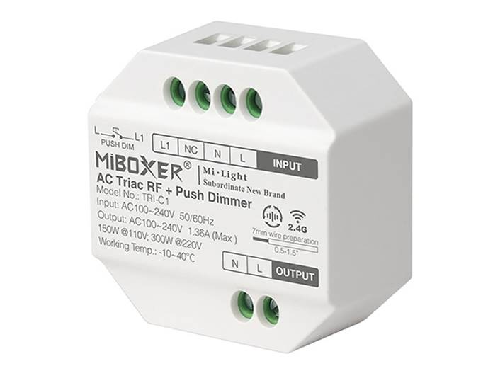 Kontroler, Mi-Light, 230V, Triac + Push Dimmer