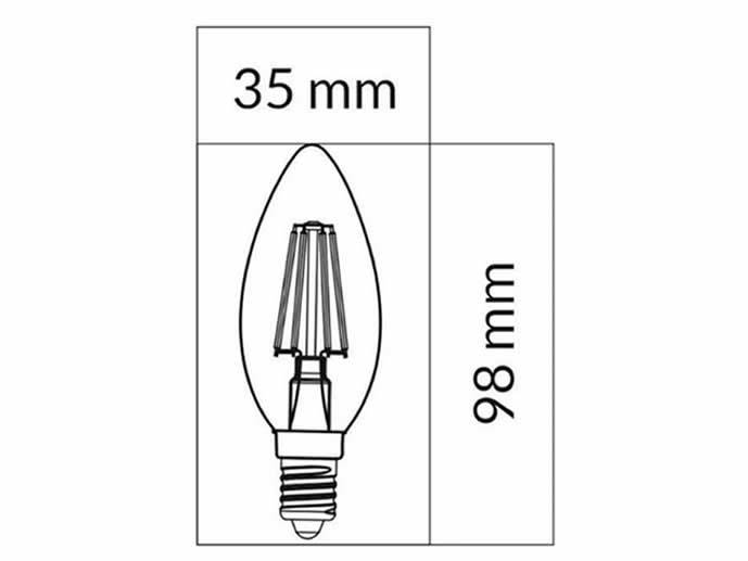 Żarówka LED E14 6W świeczka, biała ciepła