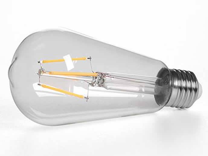 Żarówka LED E27 10W dekoracyjna, ciepła, filament