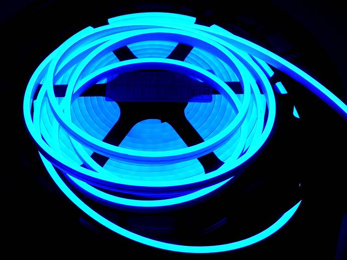 neon LED Flex cięty co 1cm Niebieski 1m