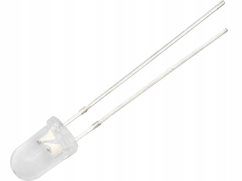 Dioda LED 5mm biała ciepła matowa