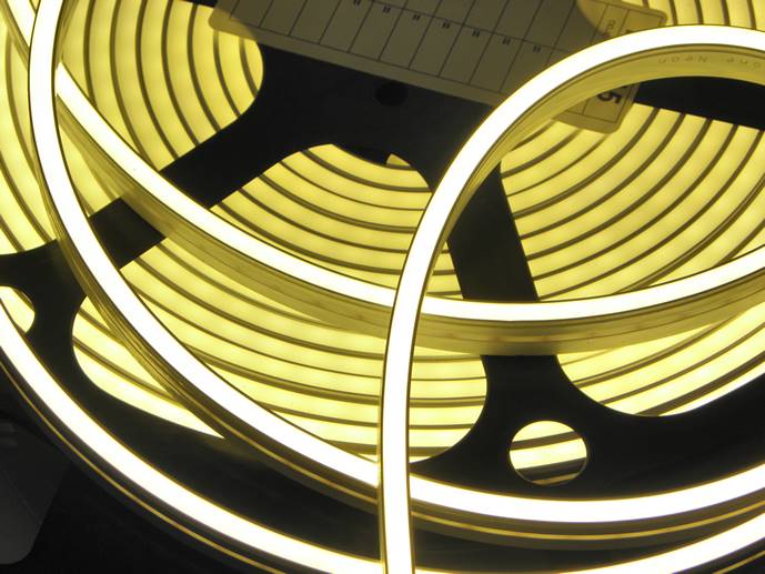 płaski neon LED Flex cięty co 1cm  Biały ciepły 1m