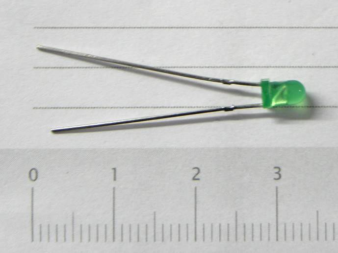 Dioda LED 3mm zielona matowa 