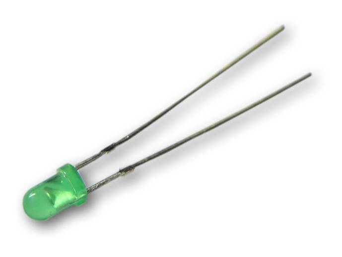 Dioda LED 3mm zielona matowa 
