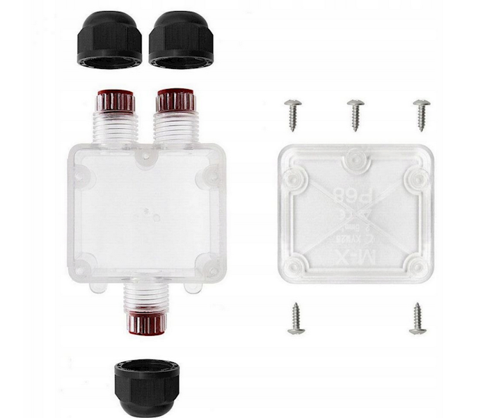 Puszka hermetyczna ip68 trójnik Y 5pin3x2,5mm2