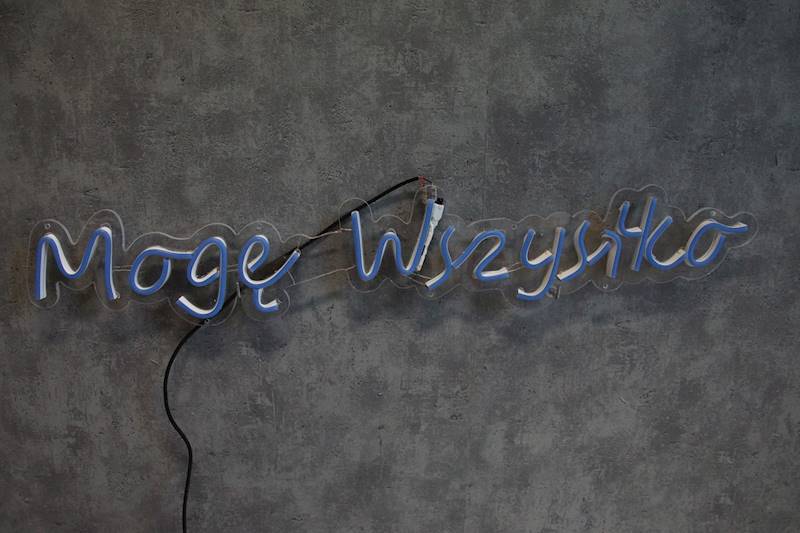neon Mogę Wszystko 70x26cm