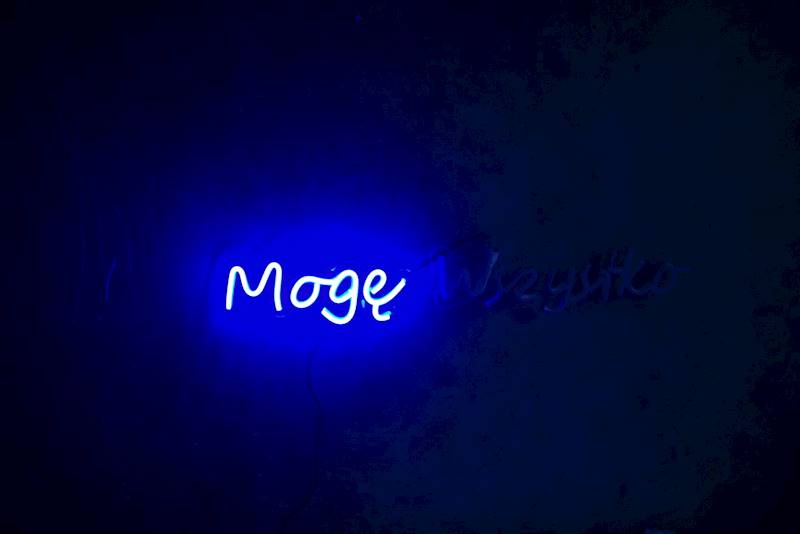 neon Mogę Wszystko 70x26cm