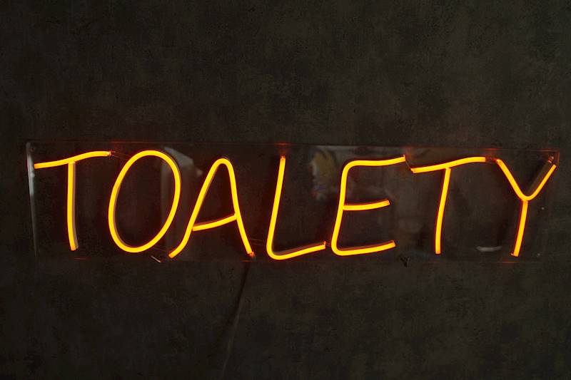 neon TOALETY 66x15cm