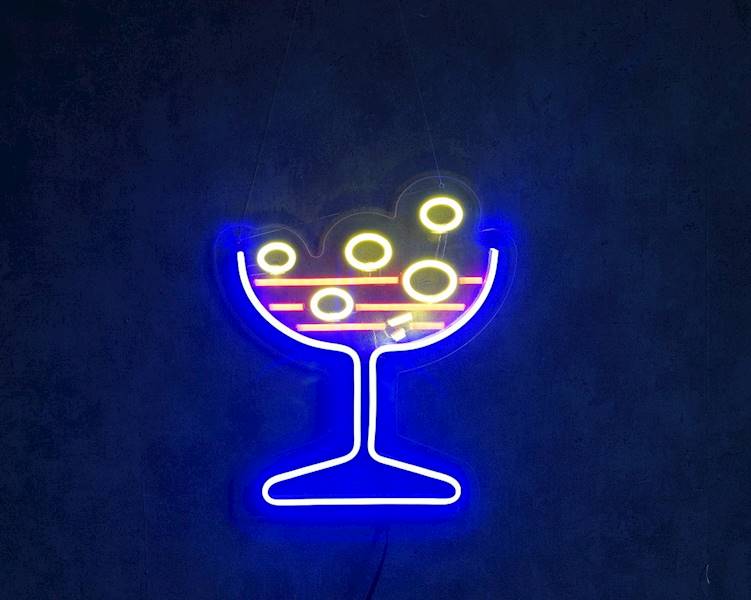 neon Kieliszek 30x12cm