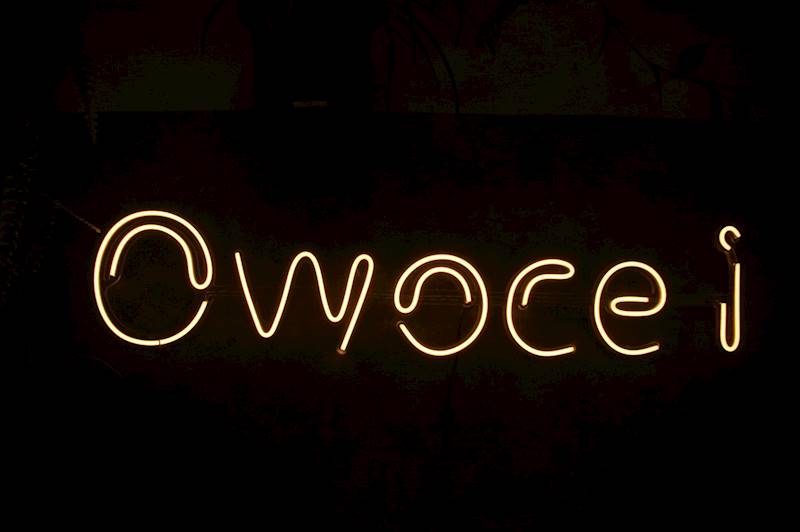 neon Owoce 99x24 cm