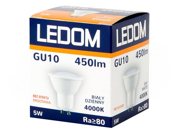 Żarówka LED Gu10 5W b.dzienny