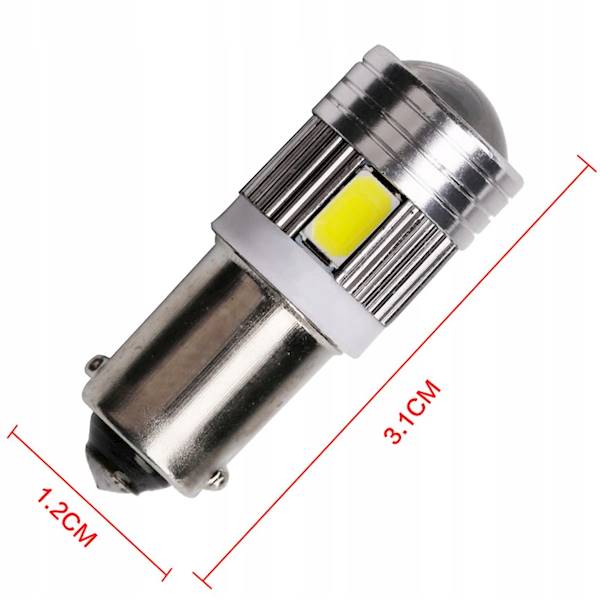 Żarówka samochodowa LED H6W BAX9S SMD5730 biała