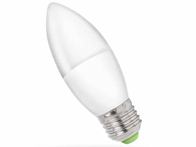 Żarówka LED E27 6W świca biały zimny