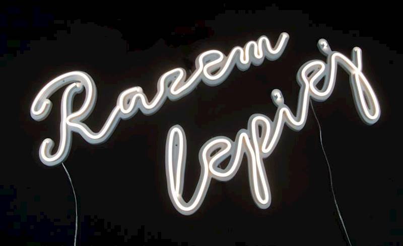 neon Razem lepiej 59-104x29 cm 