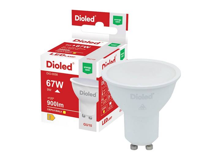 Żarówka GU10 9W biała ciepła