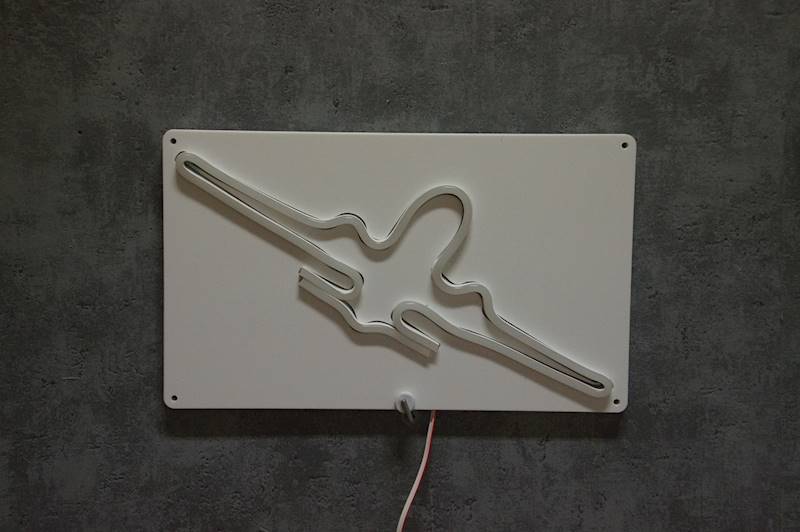 neon Startujący samolot 30x18 cm 