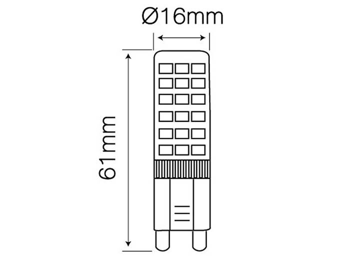 Żarówka LEd G9 230V 6W b.zimny