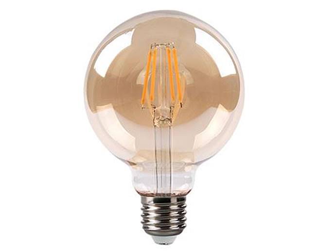 Żarówka LEd E27 6W ściemnialna filament Amber