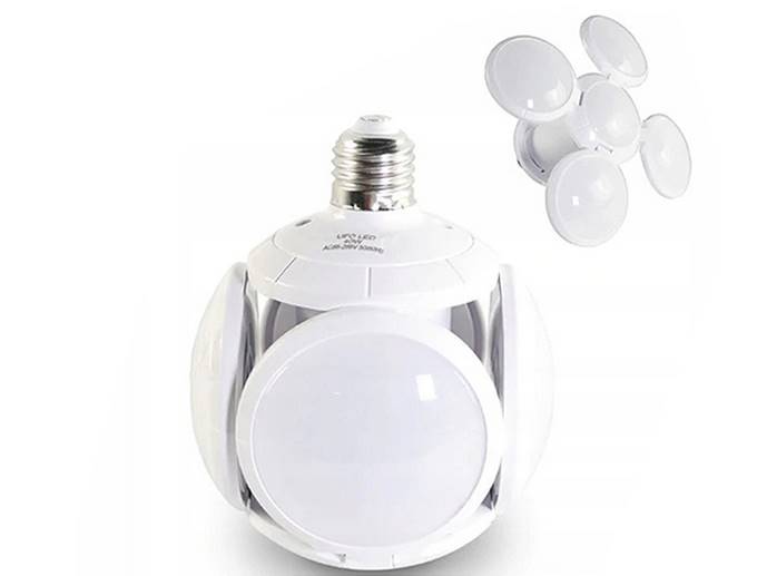 Żarówka LED E27 28W 4 ramiona b.zimny