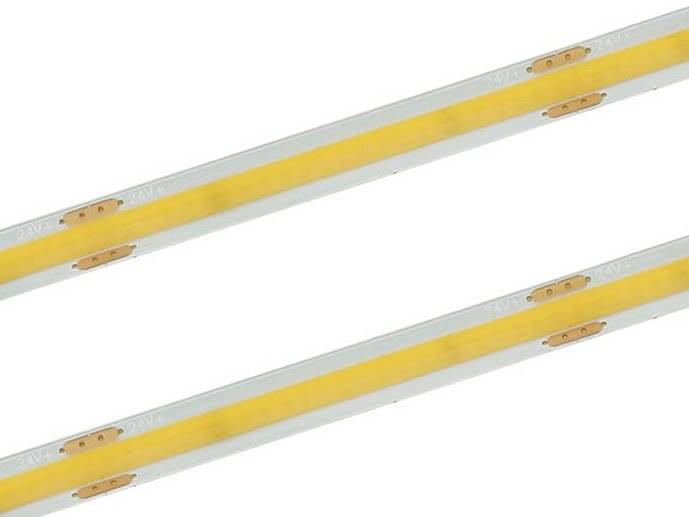 Taśma COB 24V IP67 biała ciepła 1m