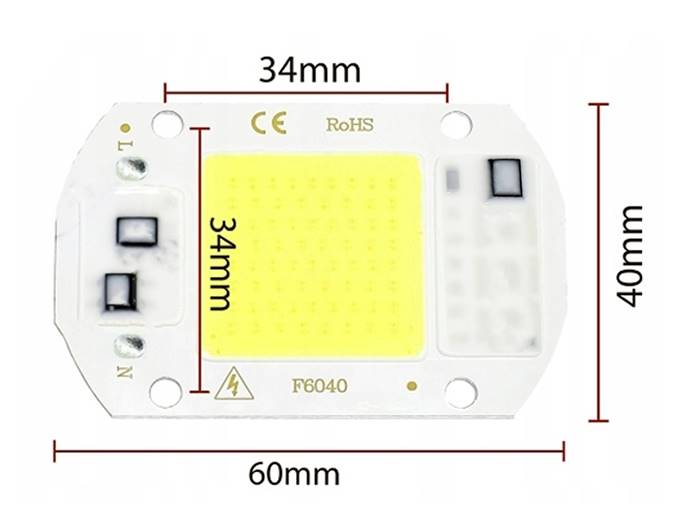 LED smd do reflektora-30W biały zimny driver 230v
