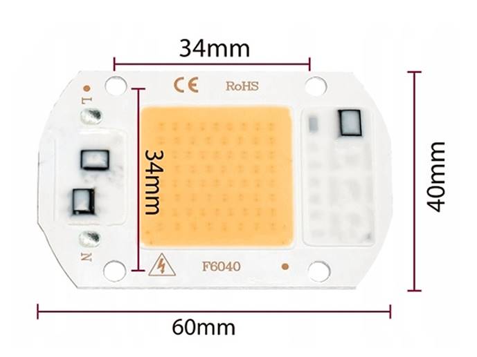 LED smd do reflektora-30W biały ciepły driver 230V