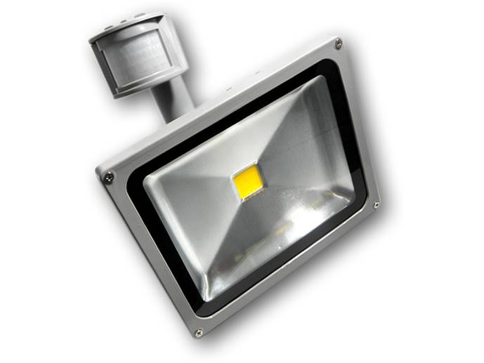 Naświetlacz LED Cob 30w z czujką ruchu szary b.dz.