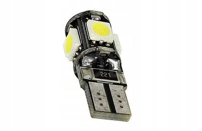 ŻARÓWKA LED 5 SMD 5050 W5W T10 POSTOJÓWKA CANBUS