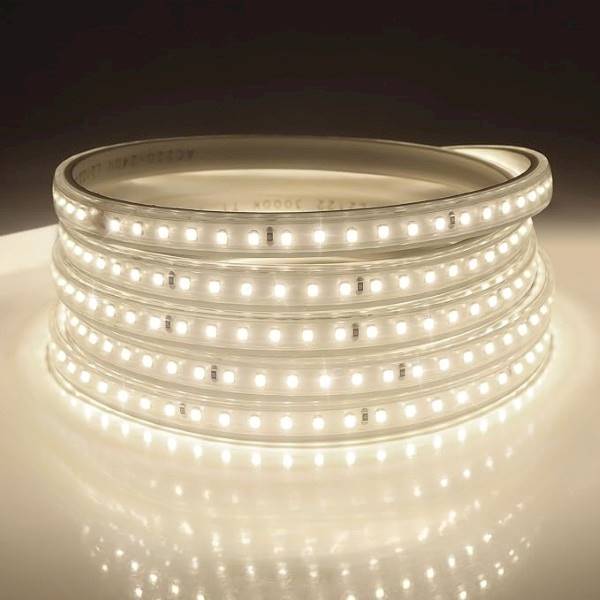 Taśma LED 230V z prostownikiem, biała dzienna 1m 