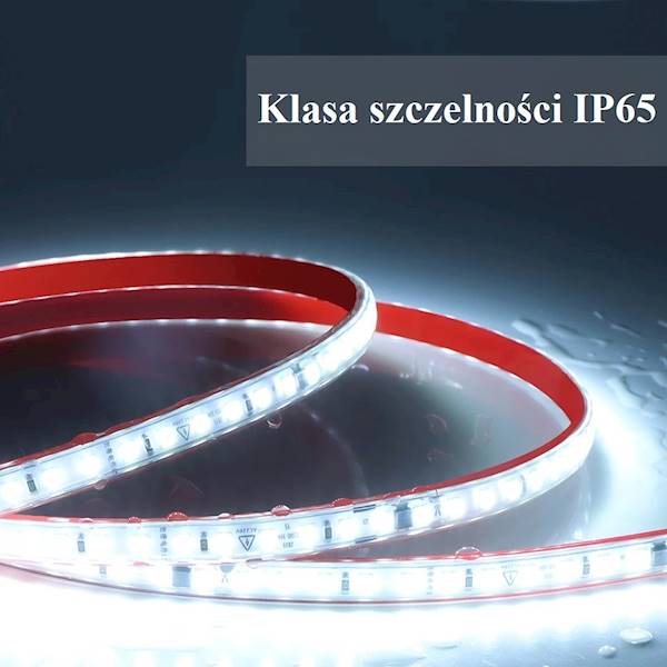 Taśma LED 230V z prostownikiem, biała zimna 1 m 