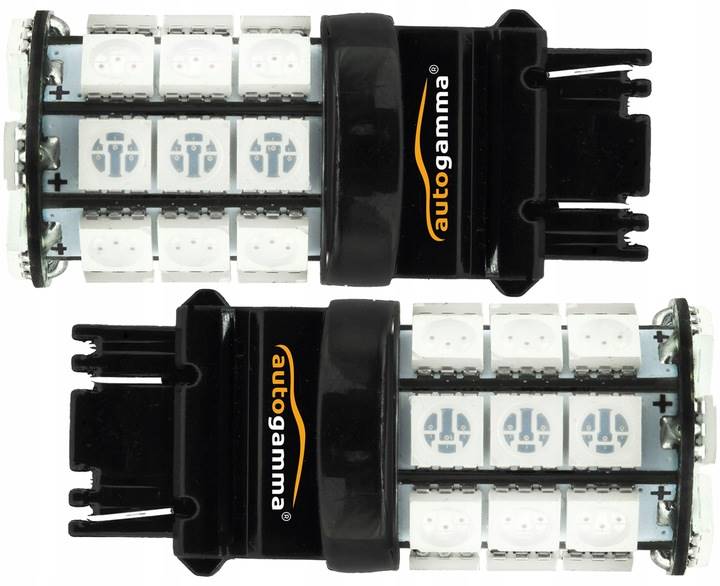 DUAL COLOR P27/7W 33 SMD 5050 pomarań+ czerwony