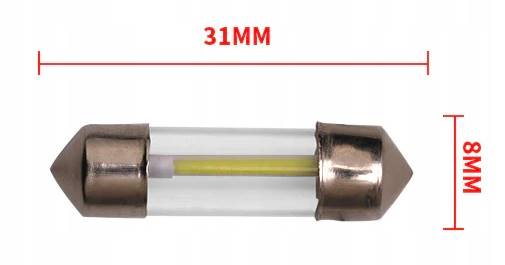 Żarówka LED samoch C5W 31mm filament rurka