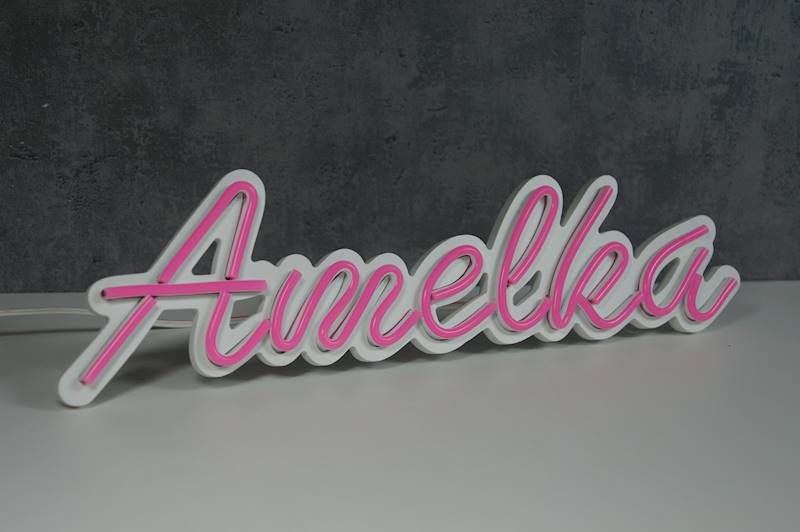 neon stojący Amelka 43x12cm