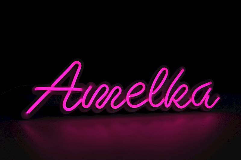 neon stojący Amelka 43x12cm