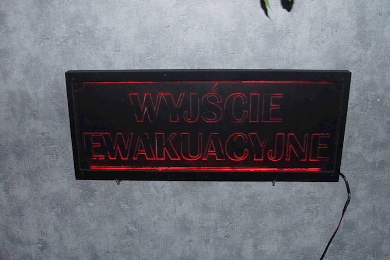 neon Wyjście Ewakuacyjne 52x20cm 