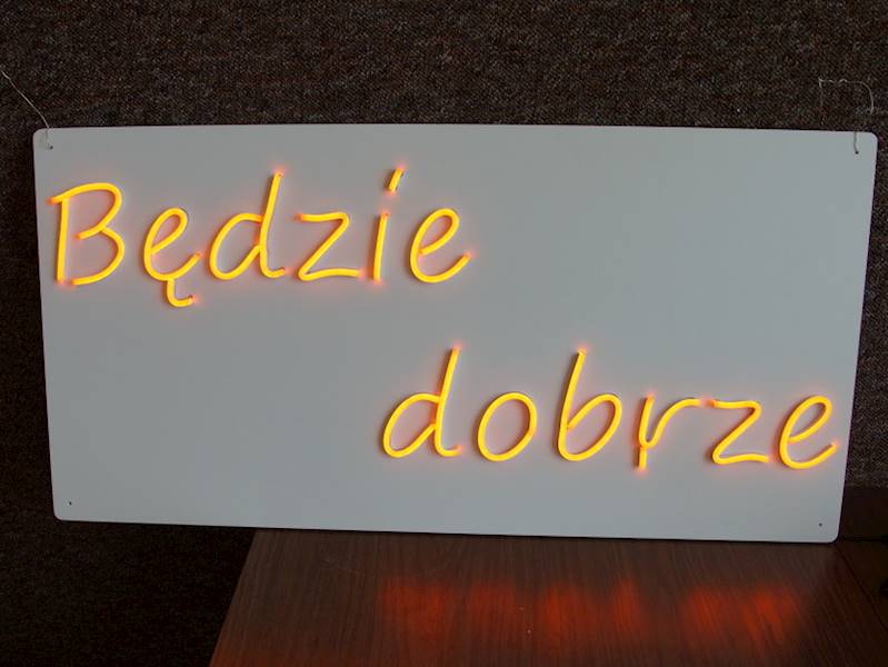 neon Będzie dobrze 80x40cm