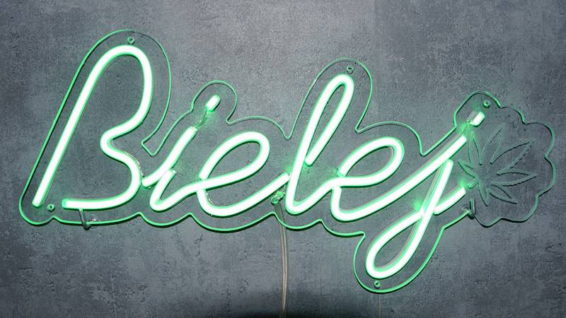 neon Bielej 44x19cm