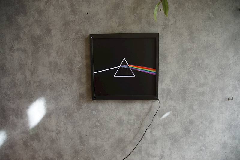 neon Dark side of the moon 30x30cm