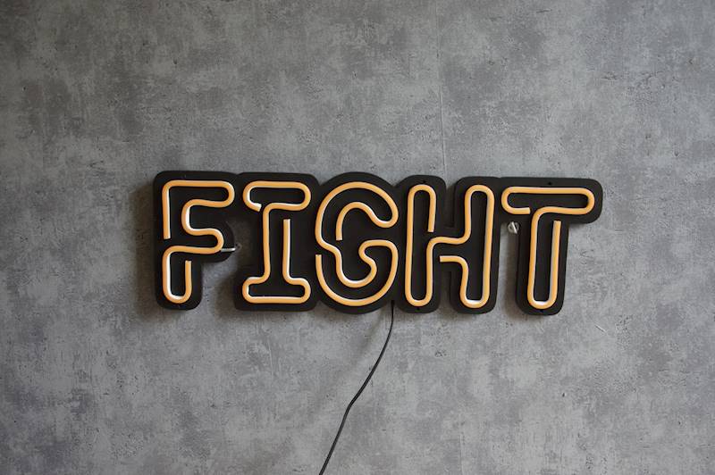 neon Fight 49x16cm