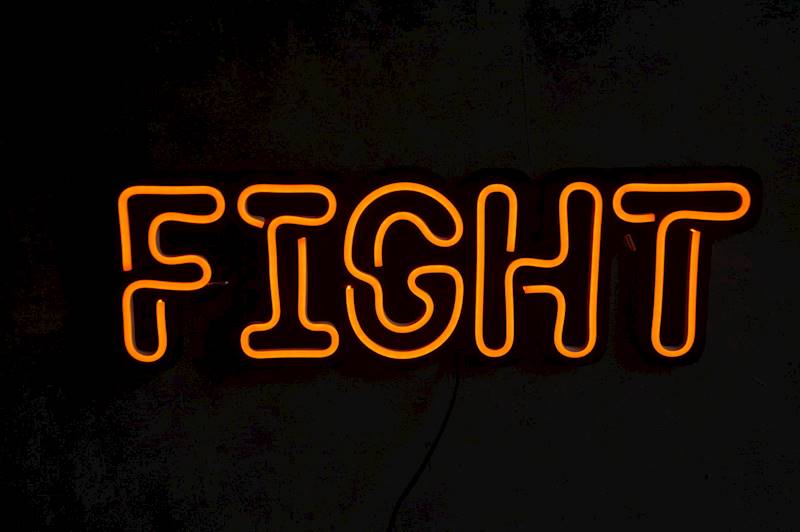 neon Fight 49x16cm