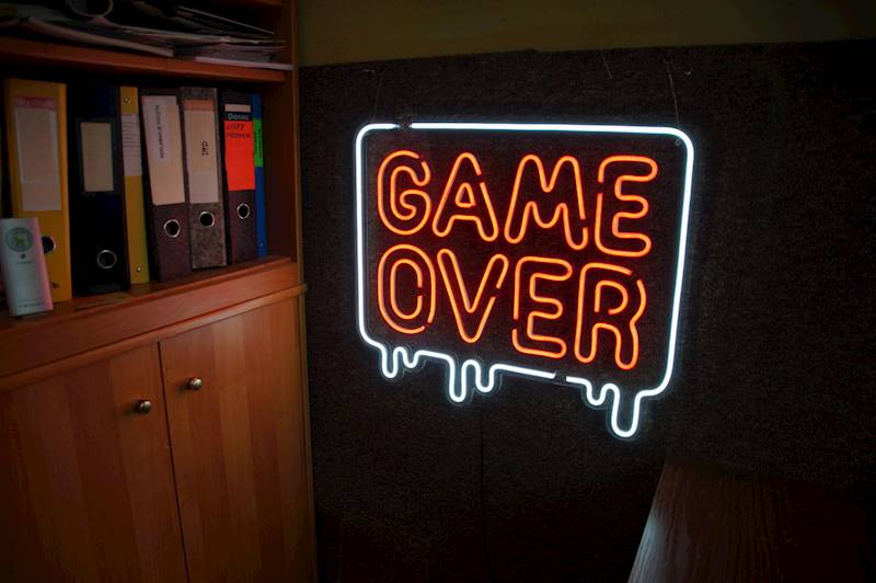 neon GAME OVER 60x52cm 