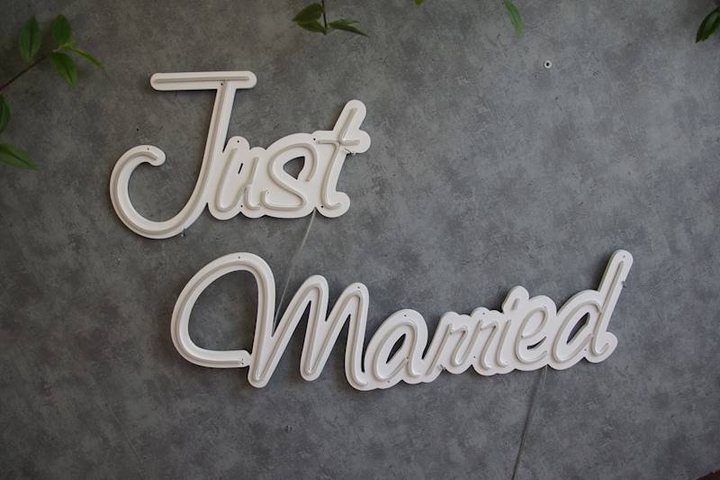 neon Just Married 28x127cm