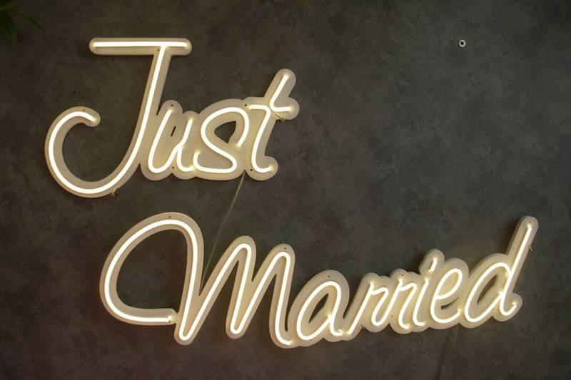 neon Just Married 28x127cm